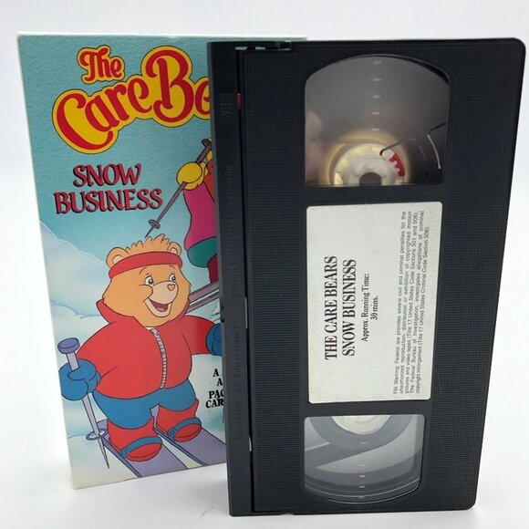Vintage The Care Bears VHS Tape Snow Business - Picture 3 of 5